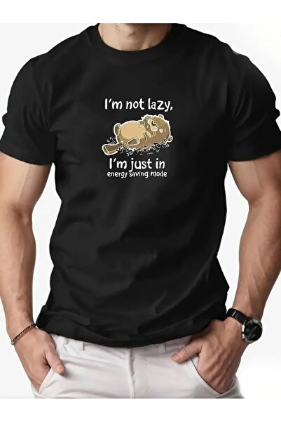 4desire.ro Tricou barbati I'M NOT LAZY Ink, Classic Regular Fit, Bumbac 100%, Vegan Approved