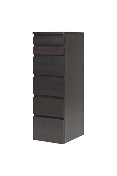 hobiurun 6 çekmeceli şifonyer, venge, 40x123 cm, aynalı