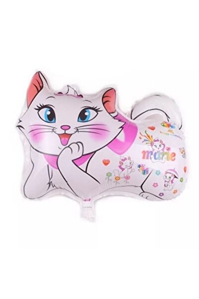 Domi Party & Gifts Balon folie „Marie” Pisică, alb, 60 cm, Party Shop