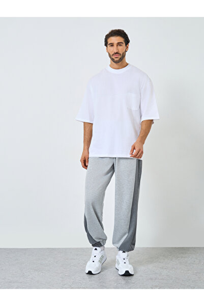 Styli Men White Heavy Jersey Boxy T-Shirt with Pocket