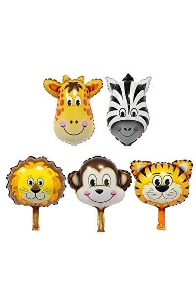 Domi Party & Gifts Set de 5 baloane folie cu animale 35 cm - Jungle Party (gi...