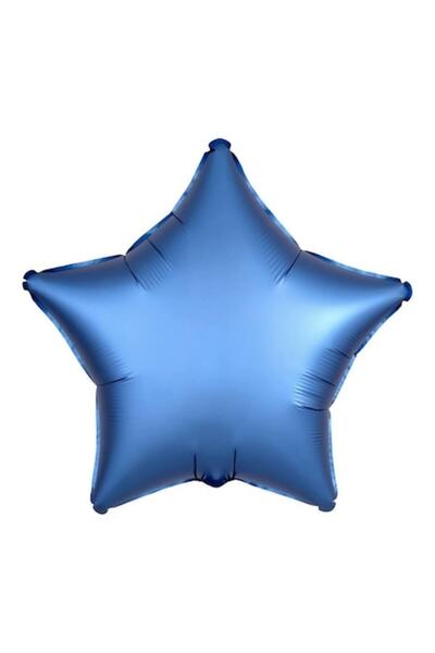 Domi Party & Gifts Balon folie stea albastră mată, 45 cm