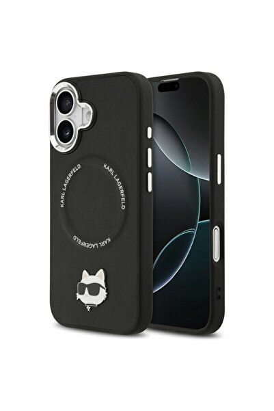 Karl Lagerfeld Pin de protecție Choupette din piele MagSafe pentru iPhone 17