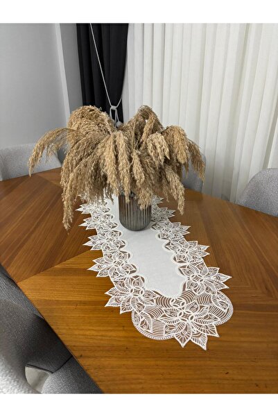 Çt Çeyizci Tekstil Living Room Set 5 Piece Lace Tablecloth Runner Set Velvet