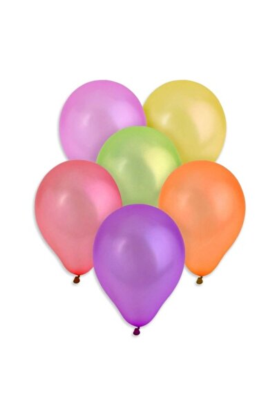 Domi Party & Gifts Set de 6 baloane din latex neon, multicolore