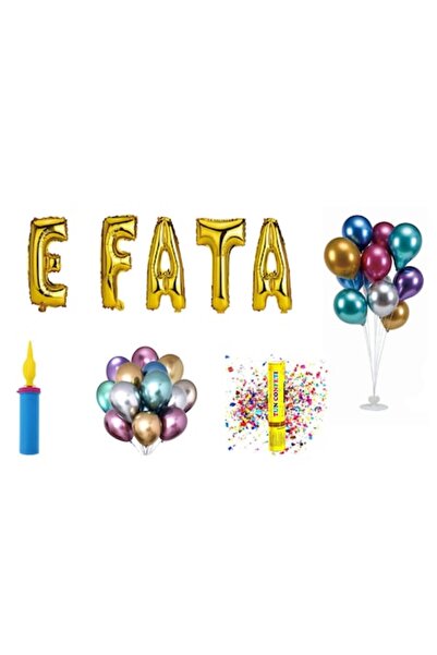 OEM Set baloane „It's a Girl”, cadou pentru decor tort, 66 buc, auriu