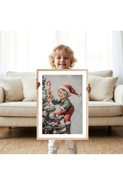 Tuba Decor Tablou pentru camera copiilor cu rama din lemn dintr-o bucata