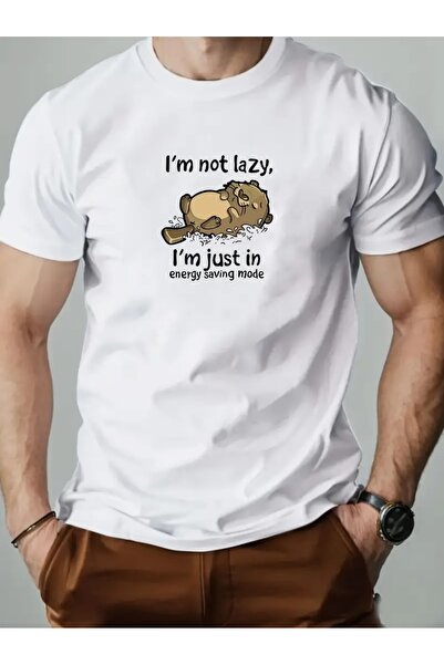 4desire.ro Tricou barbati I'M NOT LAZY Ink, Classic Regular Fit, Bumbac 100%, Vegan Approved