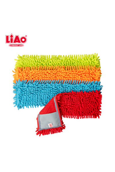 liao عبوة إعادة تعبئة ممسحة من الألياف الدقيقة LR2204، 12 قطعة - رؤوس استبدال متينة فائقة الامتصاص للأرضيات