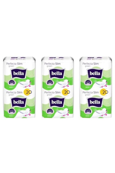 Bella Set 3 x absorbante igienice Perfecta Ultra Green, câte 20 bucăți
