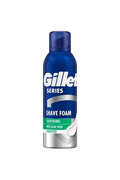 Gillette Set of 3 Series Soothing Aloe Sensitive Shaving Foam, 200 ml