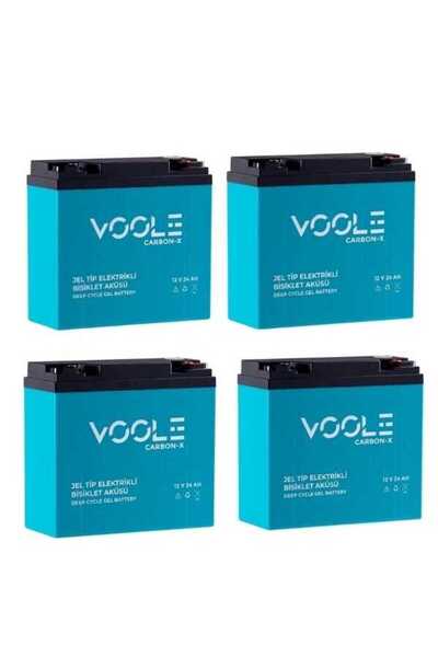 VOOLE 12V 24AH Elektrikli Motosiklet Aküsü ve Elektrikli Bisiklet Aküsü 4'lü ...