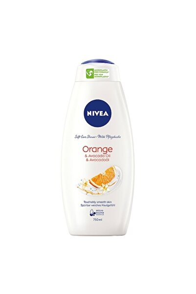 NIVEA Pack of 3 Foaming Shower Gel Happy Time Orange 750 ml