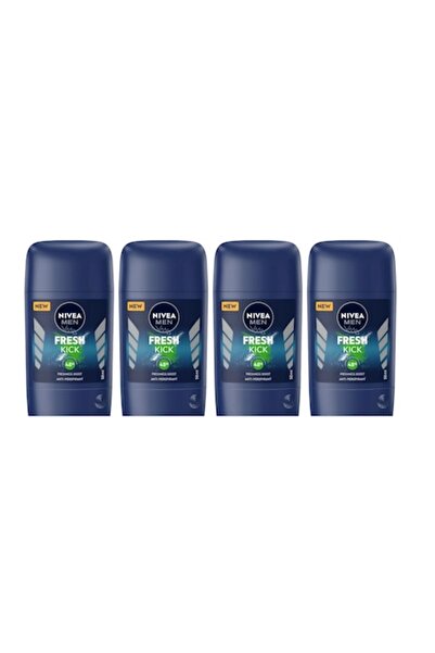 NIVEA Set 4x Men Deodorant Stick 50ml Fresh Kick, anti-white marks, invigorating, 48h protection