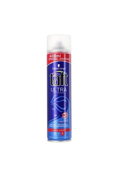 Taft Pack of 2 Ultra Arginine Ultra Strong 4 Hairspray 400ml