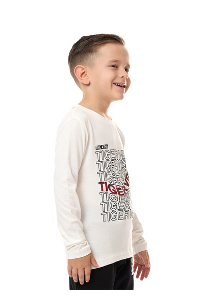 Victor and Jane By Styli Boys White Long Sleeve T-Shirt
