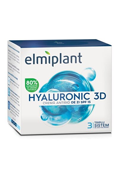 ELMIPLANT Pachet 2 x Cremă de zi antirid cu acțiune hialuronic 50ml
