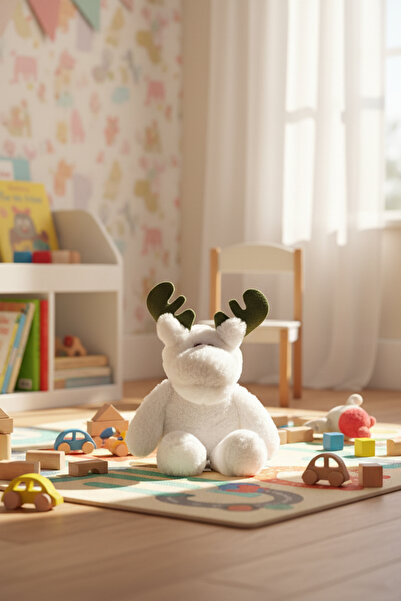 ROZİTOYS لعبة غزال قطيفة ناعمة للزينة وهدية لطيفة