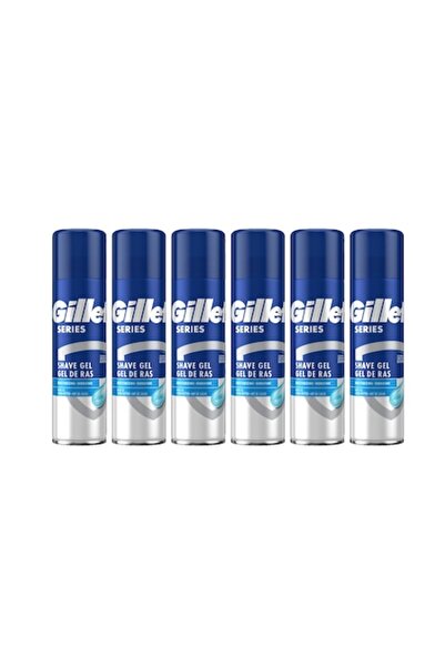 Gillette Set 6x Sensitive Shaving Foam 200ml – Moisturizing, Dermatologically Tested, Alcohol-Free