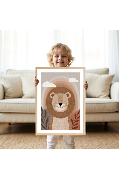 Tuba Decor Tablou pentru camera copiilor cu rama din lemn dintr-o bucata