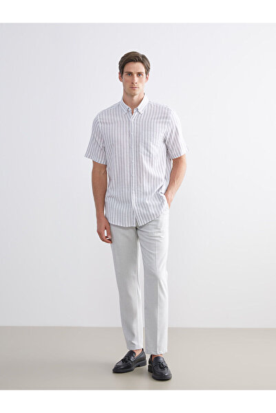 LC Waikiki Vizyon New Season Regular Fit Short Sleeve Striped Men's Shirt