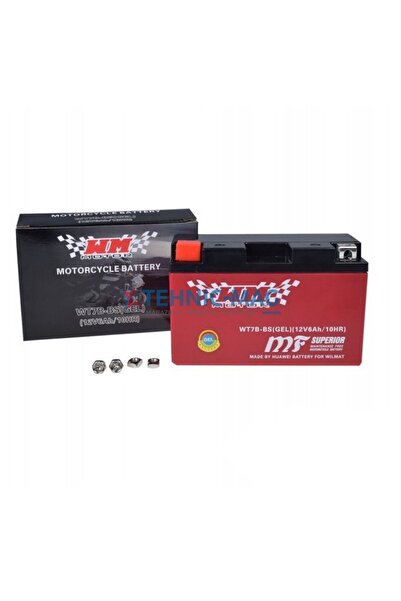 Wilmat Motorcycle / scooter battery 12V 6Ah WT7B-BS (YT7B-BS)