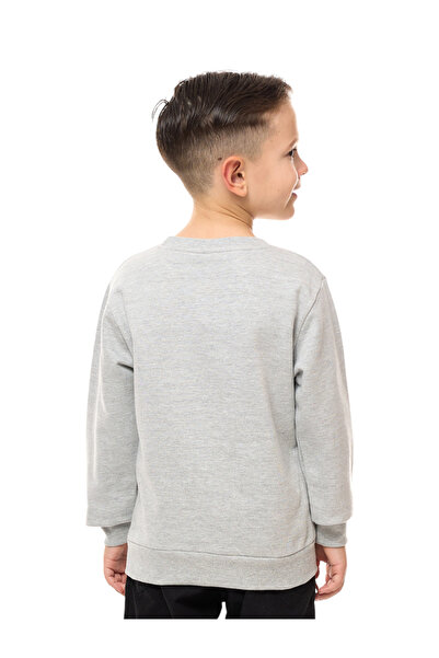 Victor and Jane By Styli Boys Grey Graphic Print Sweatshirt