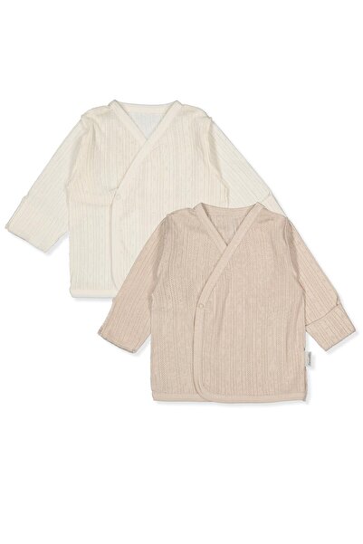 Bebetto External Stitching Openworked External Zibin 2-Piece (Basic/25) Beige