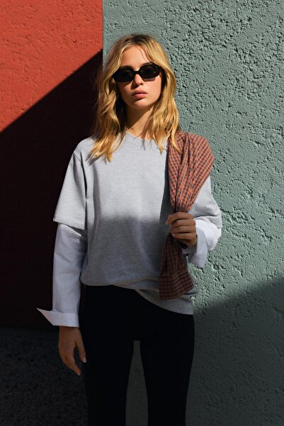 Pull & Bear Çift kollu t-shirt