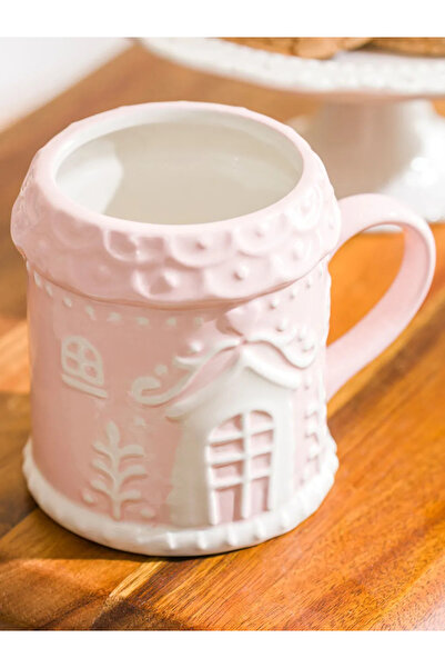 LC Waikiki LCW HOME Pembe Baskılı Seramik Kupa 450 Ml