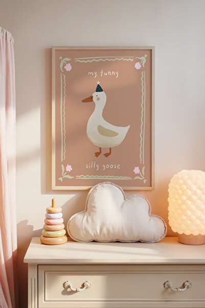 Posteria Tekli Doğal Ahşap Çerçeveli Tablo ,Benim Komik, Tablo Çocuk Odası De...