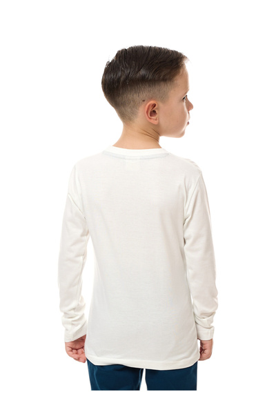 Victor and Jane By Styli Boys Off White Long Sleeve T-Shirt