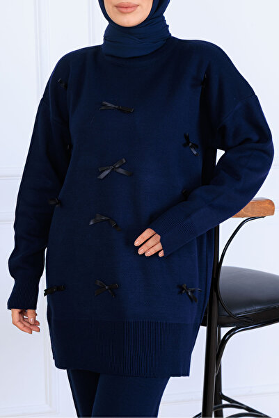 benguen Бантик Детальний трикотажний комплект S1106 Синій