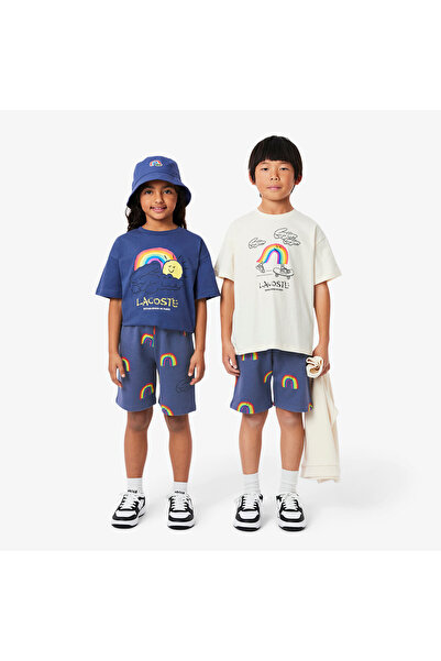 Lacoste Çocuk Desenli Lacivert Şort
