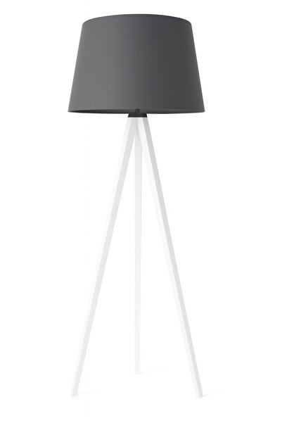 Vivido Home Mono Antrasit Beyaz Ayaklı Lambader