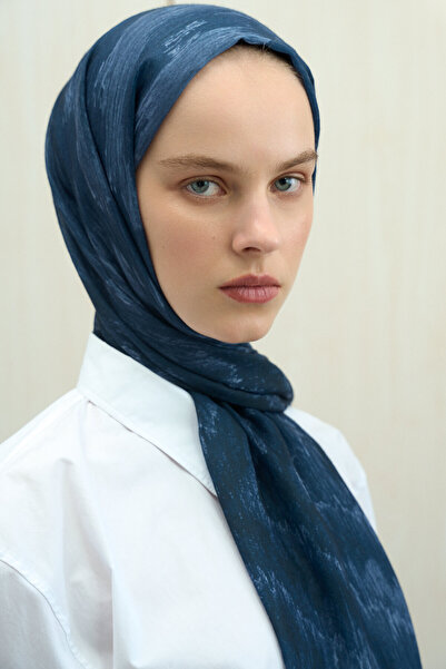 cs camellia scarf Σάλι Siesta Rami - Μπλε ναυτικό