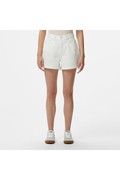 Lacoste Kadın Regular Fit Denim Beyaz Şort