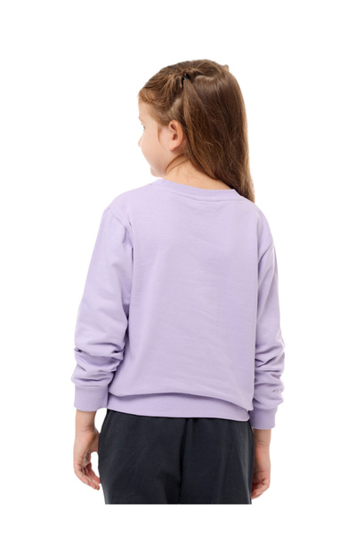 Victor and Jane By Styli Girls Purple Tiger Graphic Print Sweatshirt