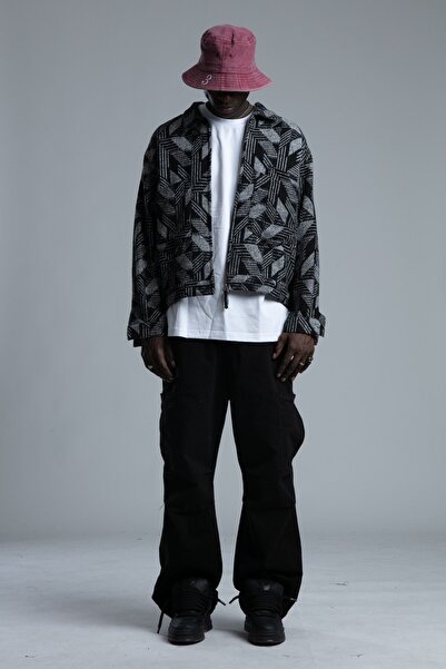 catchjeansro Men's oversized geometric zipper jacket – Arctic Lines