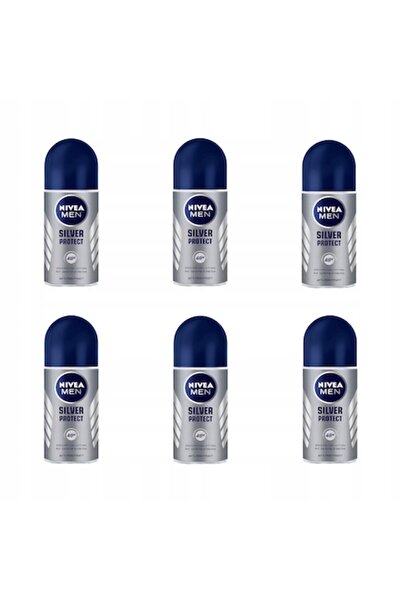 NIVEA Antiperspirant roll-on Silver Protect 50 ml x 6
