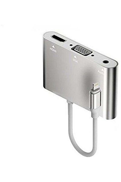 Yailla محول صوت عام 1080P Lightning إلى HDMI VGA لجهاز iPhone7 6/6s/5s/iPad i...
