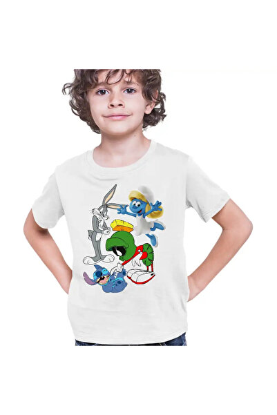 OEM Tricou Copii Baieti Marvin Stitch Bugs Bunny Strumfita Strumfii
