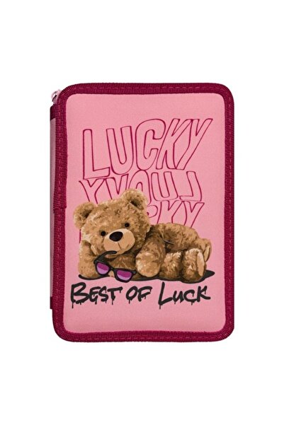OEM Penar roz cu două accesorii Lucky Bear 15x4x20 cm