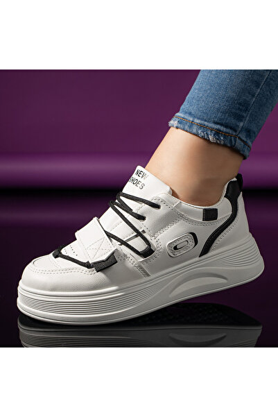 Modlet.ro Women's white and black sneakers MOD11073