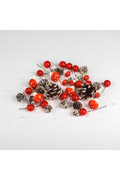 OEM Set de fructe de pădure decorative, ciuperci și zăpadă