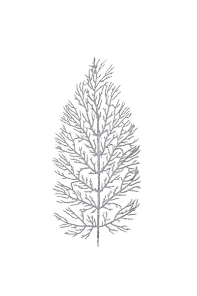 OEM Christmas decorative fern branch silver 70cm