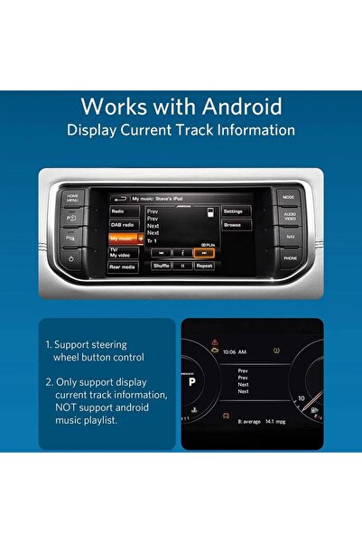 YATOUR Bluetooth 5.0 interface for music compatible with Land Rover, Range Rover, Jaguar, plug and play