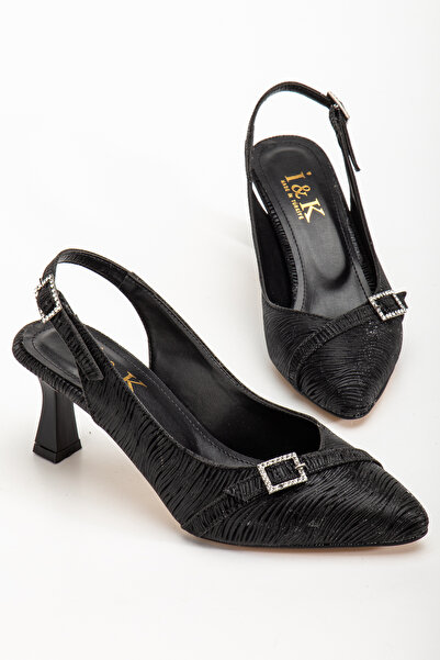 Blacktavern Back Open Evening Shoes Small Large Foot Size 35-43