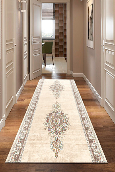 DEKOMOD Dijital Baskı Dört Mevsim Kaymaz Taban Yıkanabilir Koridor Mutfak ve Oda Kesme Yolluk Halı