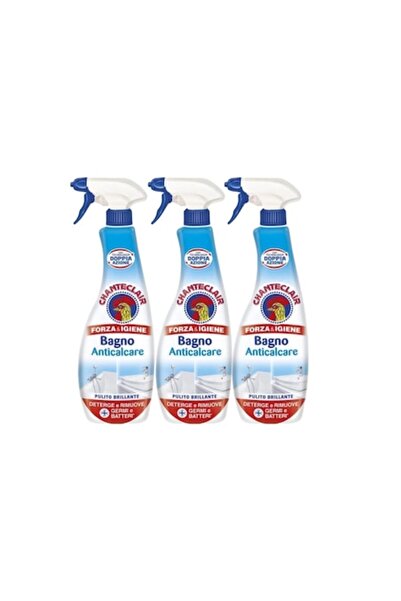 Chanteclair Set of 3 Chante Clair 625ml Bathroom Anti-limescale Spray